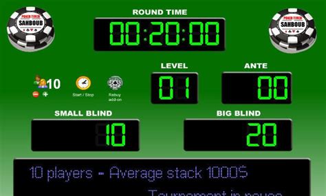 poker blind clock.
